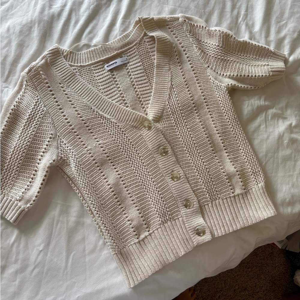 Kohl’s Sonoma Beige Knit Cardigan